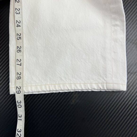 Agolde Jeans 90s White Pinch Waist Woman's Size 32 High Rise Button Fly Straight - Picture 11 of 12